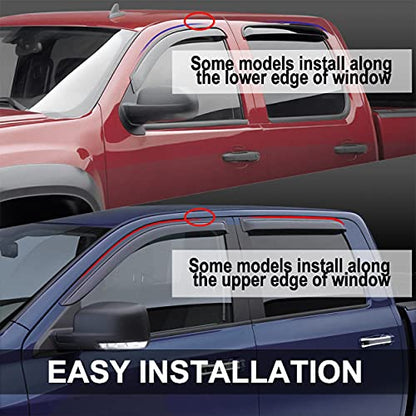 Window Visors Rain Guards for 2011 (11-19 Explorer (Dark Smoke))