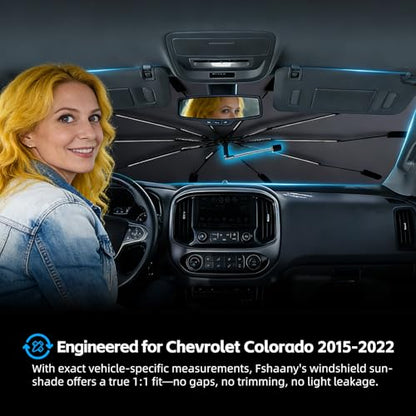 Windshield Sun Shade Umbrella for Chevrolet Colorado 2015 (For Chevrolet Colorado 2015-2022)