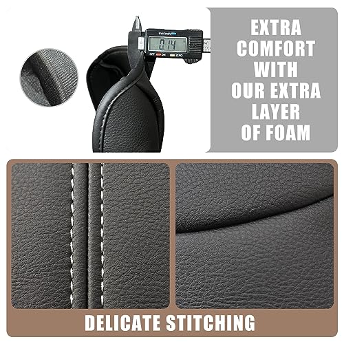 Armrest Cover for Honda Pilot 2023 (12) 23+ |Pilot| Black/White Stitching, Regular)