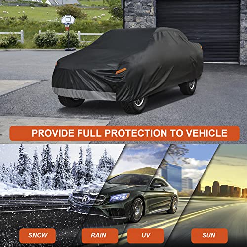 Waterproof Truck Cover Fit Ford Ranger 2019 (PE-Black / Custom Fit Ford Ranger Super Cab/Crew Cab Bed)