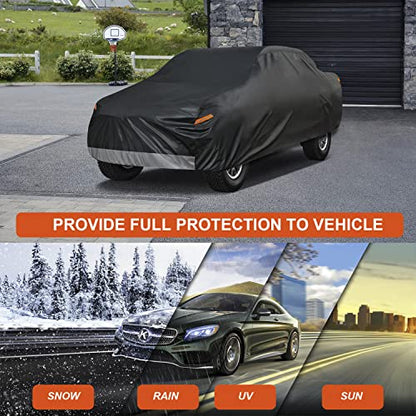 Waterproof Truck Cover Fit Ford Ranger 2019 (PE-Black / Custom Fit Ford Ranger Super Cab/Crew Cab Bed)