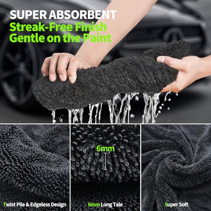 Ultra Absorbent Car Drying Towels with Storage Bag