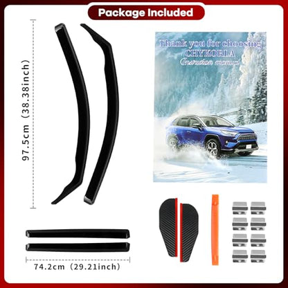 4pcs in Channel Window Rain Guards Fit for Volkswagen Tiguan 2018 (For 2018-2024 Tiguan)