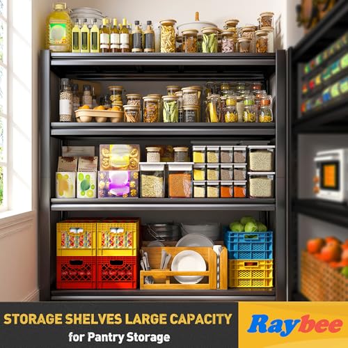 40" W Garage Shelving (19.1"D x 40"W x 56.9"H,Black)