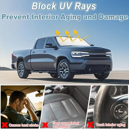 Premium Windshield Sun Shade for 2019 (for Ram 1500 2019-2026)