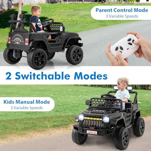 Kids Ride On Truck (Black / 37" × 24.5" × 25.5'')