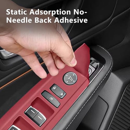 4PCS Car Door Window Switch Panel Cover for Honda Accord 2023 (Red for Door Window Switch Cover)
