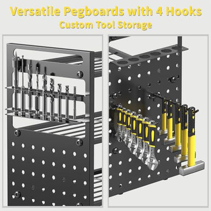 52'' Heavy Duty Power Tool Organizer Rack (Black)