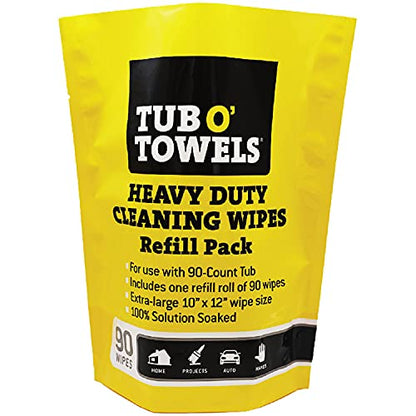 Heavy Duty Cleaning Wipes (90 Towel Refill (10" x 12" wipes))