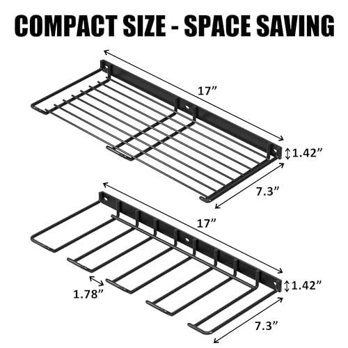 Wall Mounted Drill Rack & Tool Shelf (Power Tool Holder & Battery Shelf)