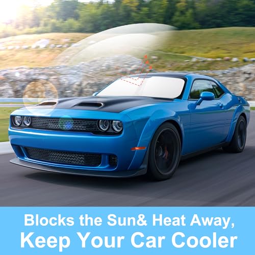 Sun Shade for Dodge Challenger 2015 (Dodge Challenger 2015-2023-Windshield Shade)