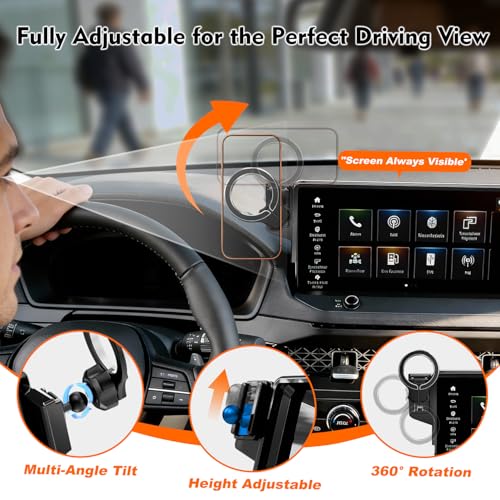 Magnetic Car Phone Mount for Honda Accord Hybrid 2023 2024 2025 2026 Only (for 2023-2026 Accord Hybrid 12.3-Inch)