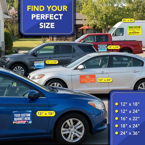 Custom Car Magnet 16x22 Inch 30 Mil 2 Pack (16" x 22" Rectangle)