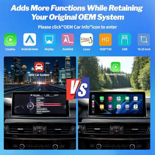 Wireless CarPlay Andriod Auto Touchscreen for BMW X5 X6 F15 F16 2014