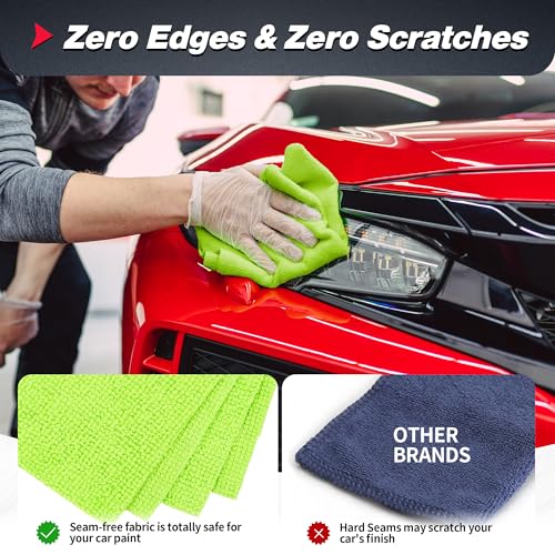 Microfiber Cleaning Cloth (100PK / 5 Colors)