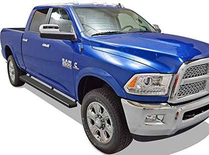 iBoard 6in Running Boards Black for Ram 1500 2500 3500 Crew Cab