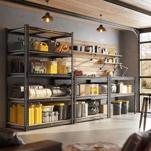 5 Tier Storage Shelves Adjustable Shelving Units for Garage Home (15.7"D × 31.5"W × 63"H)