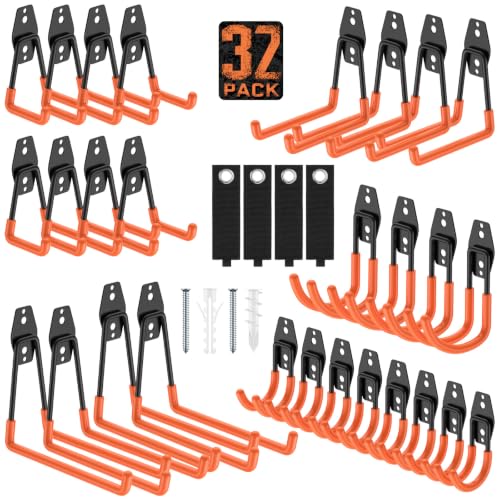 Garage Hooks Anti (32 Pack Orange)