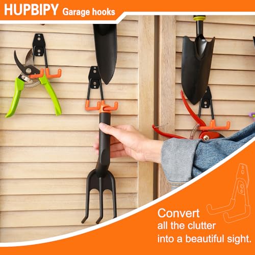 Garage Hooks Heavy Duty 4 Pack (5.1inch U Hook / Orange Medium U Hook)