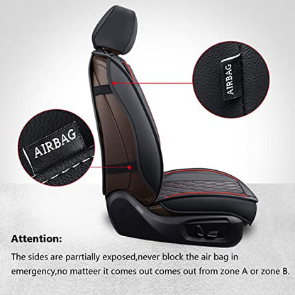 Dodge Ram Seat Cover Full Set Fit for 2009 (Black and Red / Full Set (Flat Back))