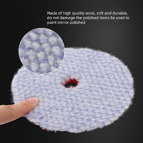 Wool Polishing Pad (2Pcs 6Inch Light Blue Coarse Wool Pad / 6 Inch (150mm))