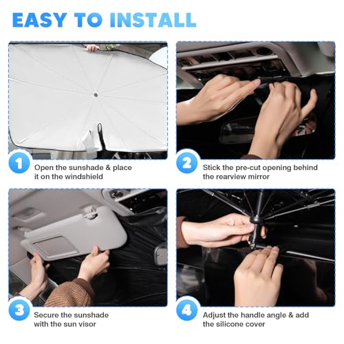 56" * 31" Windshield Sun Shade Umbrella (Medium Size (56" * 31"))