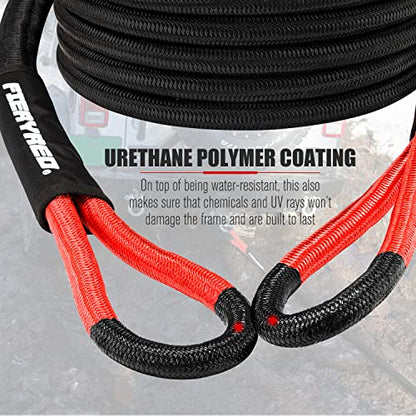 Kinetic Energy Recovery Rope 30FT 7 (Black / 7/8" 30FT,No Shackle)