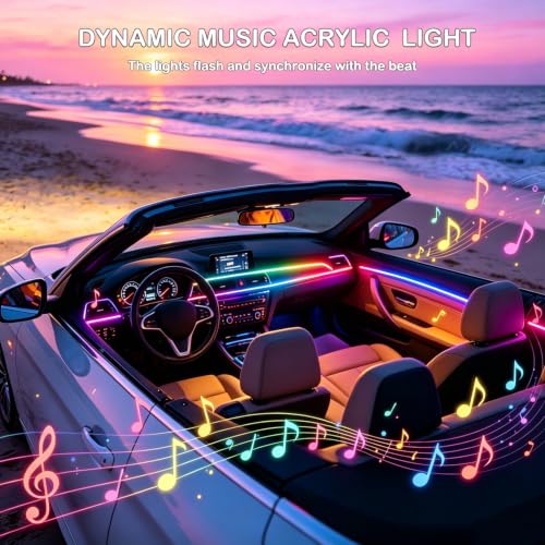 Acrylic Interior Car LED Strip Lights (10 Pieces)