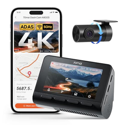 4K Dash Cam Front and Rear with STARVIS (A800S-1)