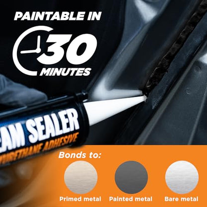 Black] 2 Pack Professional Automotive Seam Sealer (Black)