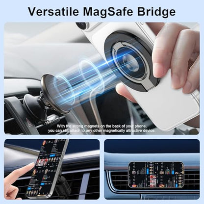 Magnetic Phone Ring Holder for Samsung Galaxy S26 S25 Ultra S25 S24 FE S24 (black)