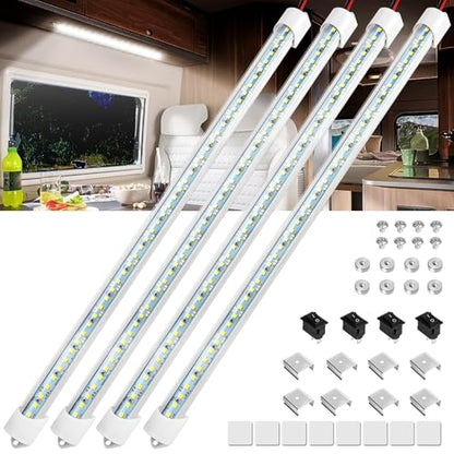 4PCS 12V LED Interior Light Bar (DIY Switch)