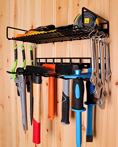 Wall Mounted Power Tool Organizer Holder (Drill Rack & Tool Shelf)