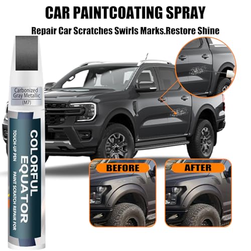 M7 Carbonized Gray Metallic Touch Up Paint for Ford (Carbonized Gray Metallic(M7) compatible with Bronco/Bronco Sport/E-Transit/Edge/Escape/Explorer/F-150/F-150 Lightning/F-250 Super Duty/F-350 Super Duty/F-450 Super Duty/Maverick/Mustang/Ranger/Transit)