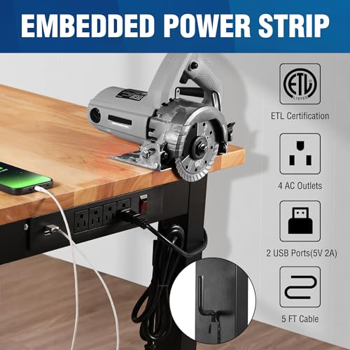48" Adjustable Garage Workbench (48"x22" with Leveling Foot)