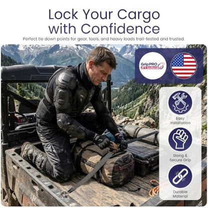 GripPRO ATV Lock & Ride Tie Down Anchors for Polaris RZR