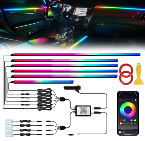 Smart Acrylic LED Car Interior Lights (Car Ambient Lighting Kit (10 in 1))