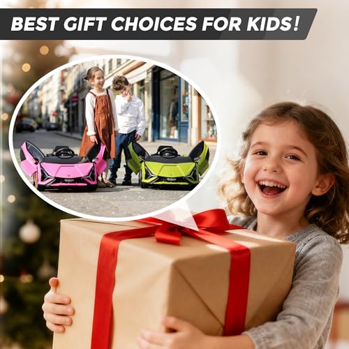 Licensed Lamborghini SIAN Kids 12V Electric Car w (Pink)