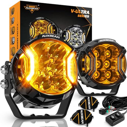 V Ultra Series 3 Inch Amber Fog Light Pods Round Offroad Lights (3-inch, Amber)