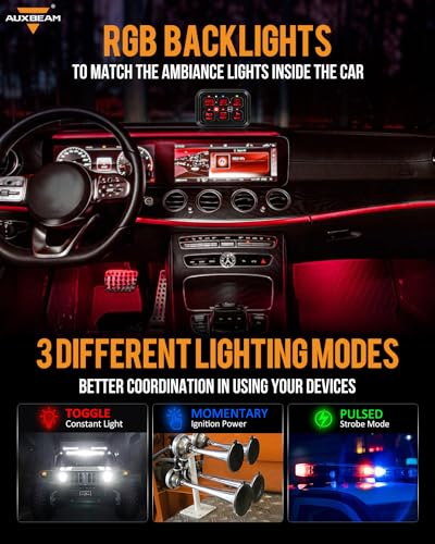 6 Gang Switch Panel RA60 3 Modes RGB Dimmable IP65 Waterproof (6 Gang / RGB (Without APP))
