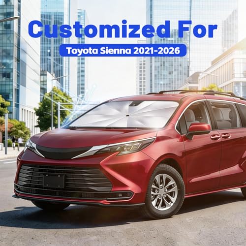 Car Windshield Sun Shade Umbrella for Toyota Sienna 2021 (For Toyota Sienna 2021-2026)