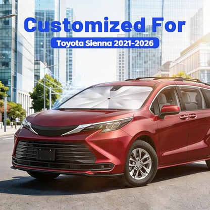 Car Windshield Sun Shade Umbrella for Toyota Sienna 2021 (For Toyota Sienna 2021-2026)
