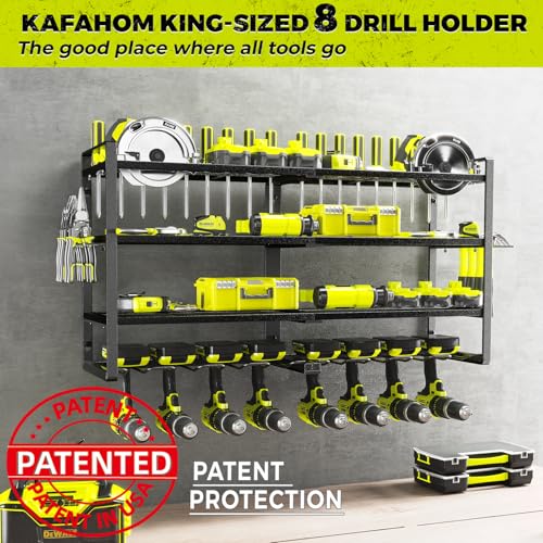 Power Tool Organizer (4-Layer 8-Drill Cordless / black)