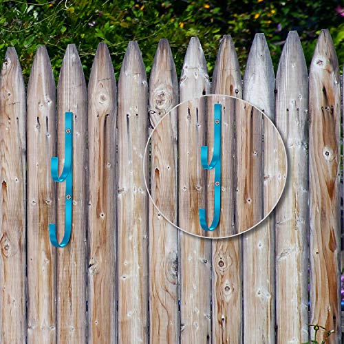 6 Pieces Pool Pole Hook Hanger Swimming Brackets Pool Hook (Blue)