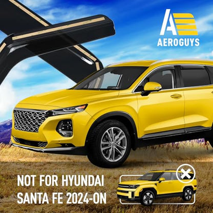 Extra Durable Window Deflectors in (For Hyundai Santa Fe 19-23)
