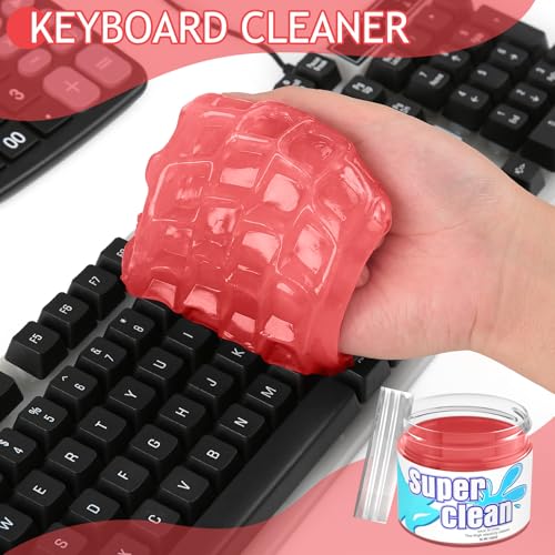 Car Cleaning Gel Car Cleaning Putty Car Putty Car Interior Cleaner Car Slime Car Detailing Kit Car Accessories Gifts for Men Women Stocking Stuffers Red (A Red)