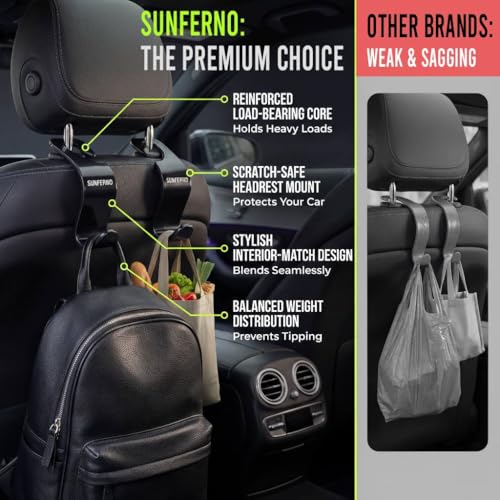 Car Headrest Hooks 4 Pack