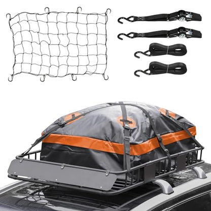 54" x 34" x 6" 200lb Heavy Duty Roof Rack Carrier Basket with Waterproof Bag (54" x 34" x 6")