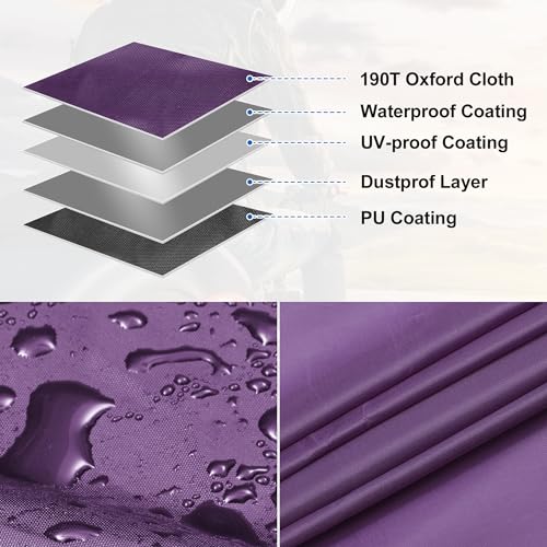 Motorcycle Cover for Harley Davidson for Honda 104.33" XXL (Purple / XXL)