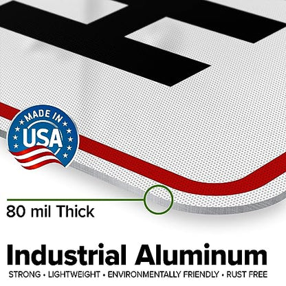 Custom Sign Custom Sign for Business (Header - Vertical / 24x30 - Aluminum Reflective)